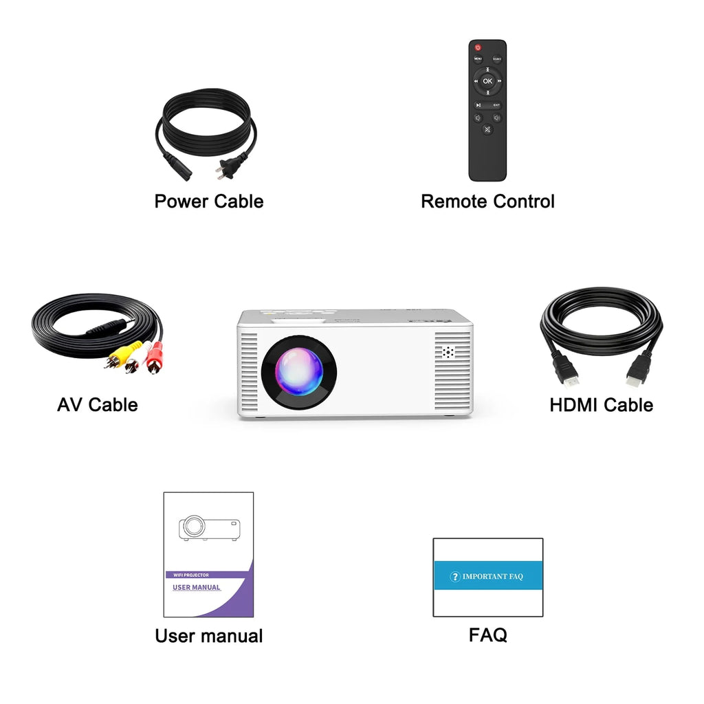 Mini Portable Wifi Projector 1080P C334