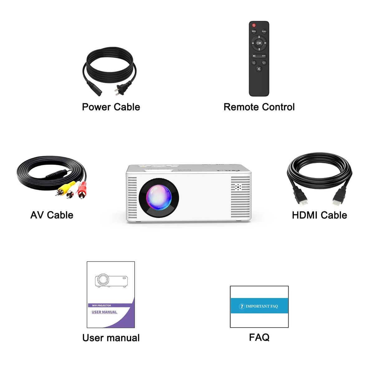 Mini Portable Wifi Projector 1080P C334